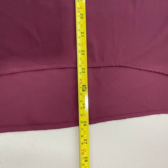 JUICY COUTURE Burgundy Bell Sleeve Rhinestone Trim Keyhole V-Neck Top Blouse XS - Picture 10 of 10